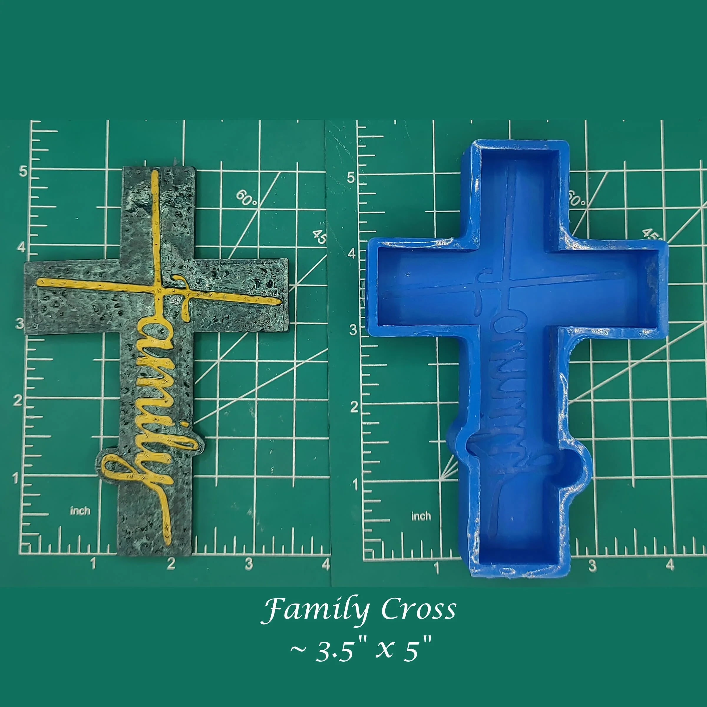Family Cross Silicone Freshie Mold