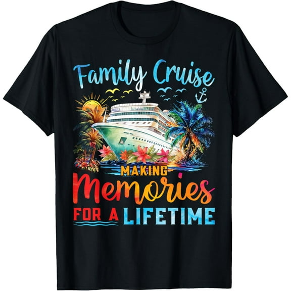 Family Cruise 2024 Family Summer Vacation Matching Cruise T-ShirtMen and women, White T-shirt, size: Extra large