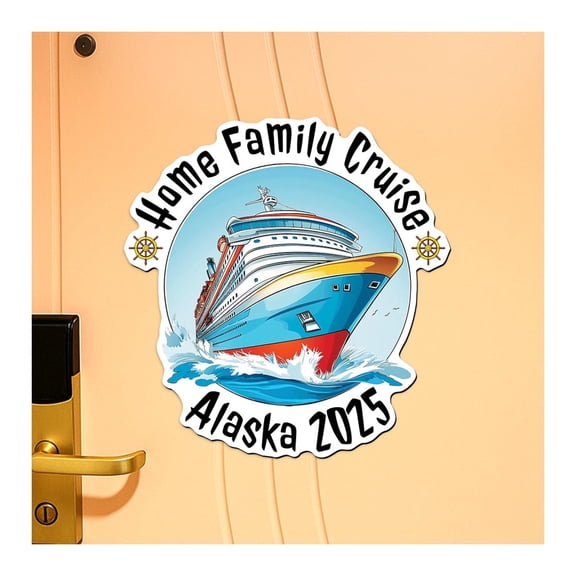 Family Cruise Door Magnet, Destination Design, Family Name Vacation Gift