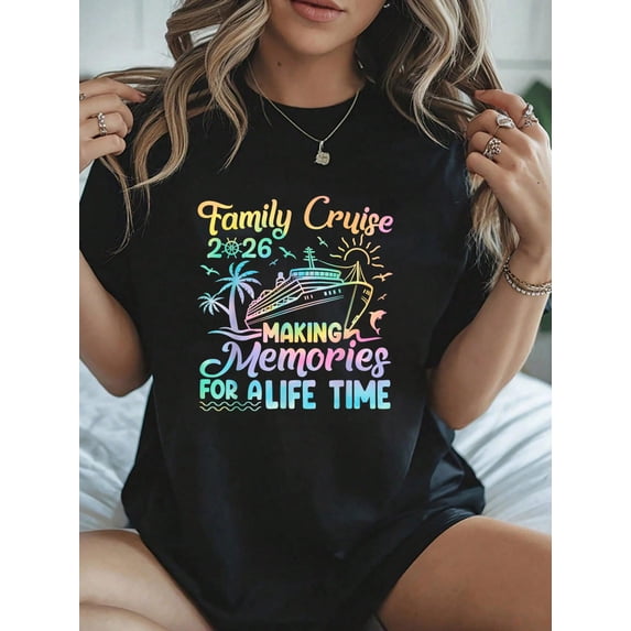 Family Cruise Ship Summer Vacation Trip 2026 Group Matching T-Shirt ...