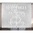 thumbnail image 1 of Ambesonne Grey and White Curtains 2 Panel Set, Positive Family, 108" x 90", Pale Grey White, 1 of 3