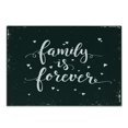thumbnail image 1 of Family Cutting Board, Family is Forever Hand Drawn Typography with Little Hearts Poster Style, Decorative Tempered Glass Cutting and Serving Board, Small Size, Black and White, by Ambesonne, 1 of 1