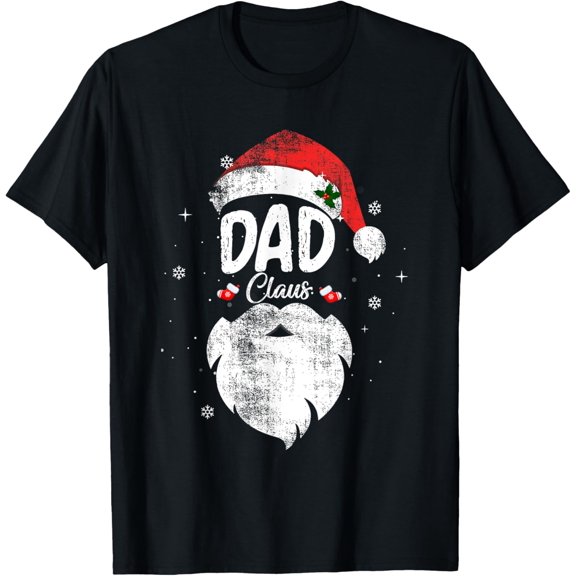 Family Dad Claus Christmas Santa's Hat Pajama Matching T-Shirt