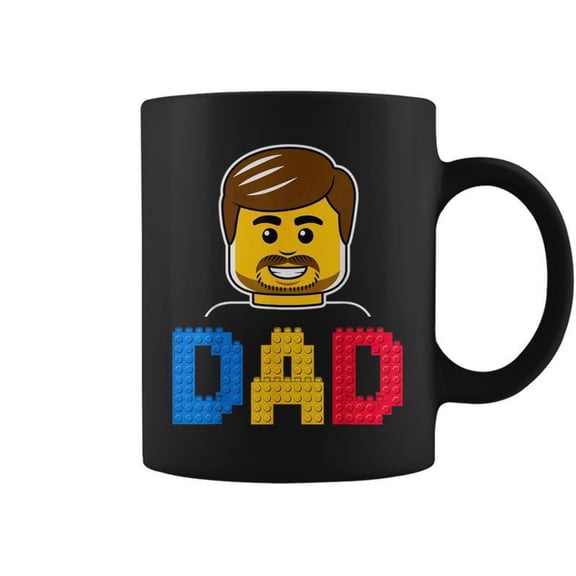 Family Dad Master Builder Building Bricks Blocks Fathers Day Coffee Mugs