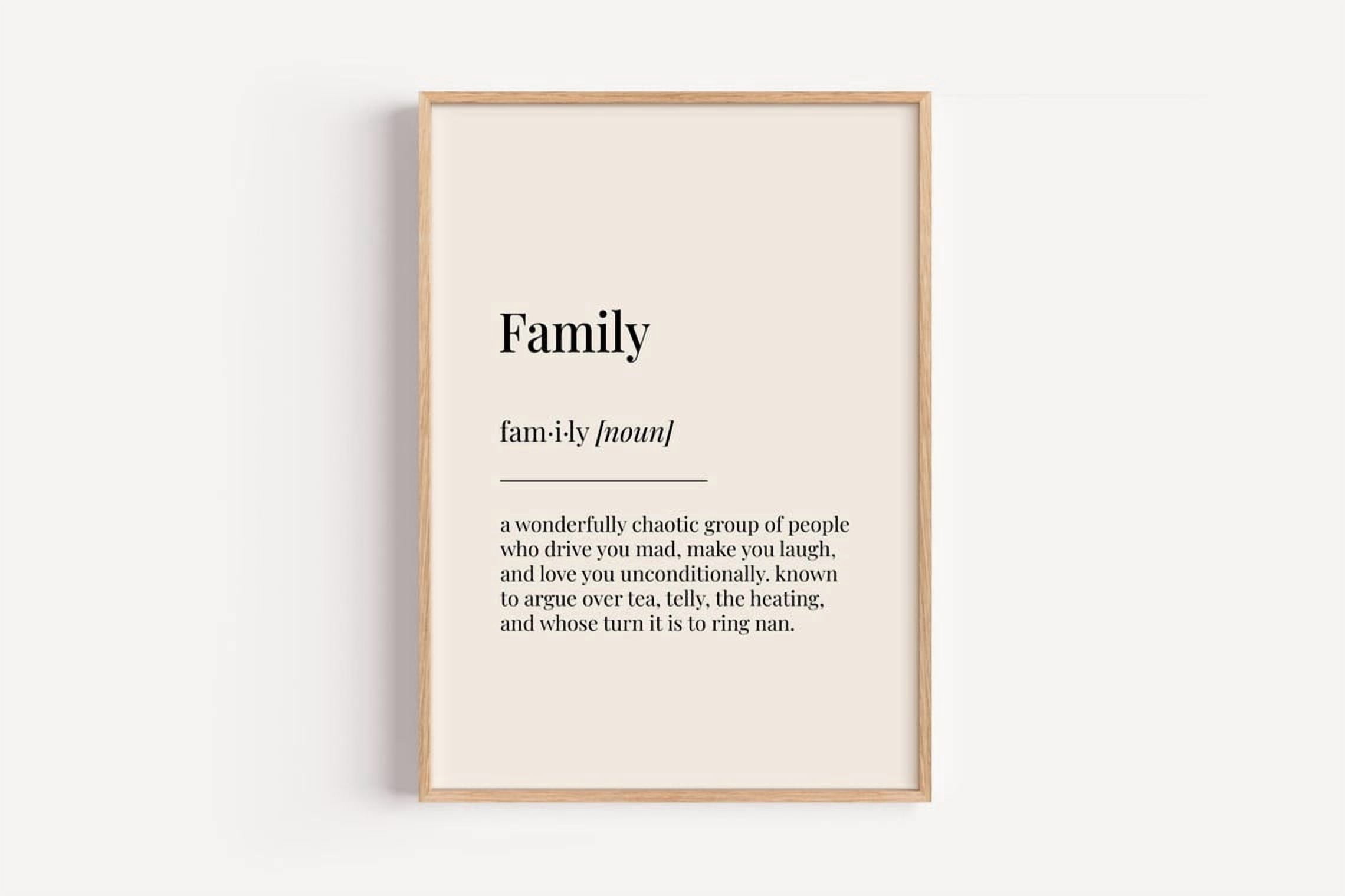 Family Definition Dictionary Home Her Poster, Inspirational Office And ...