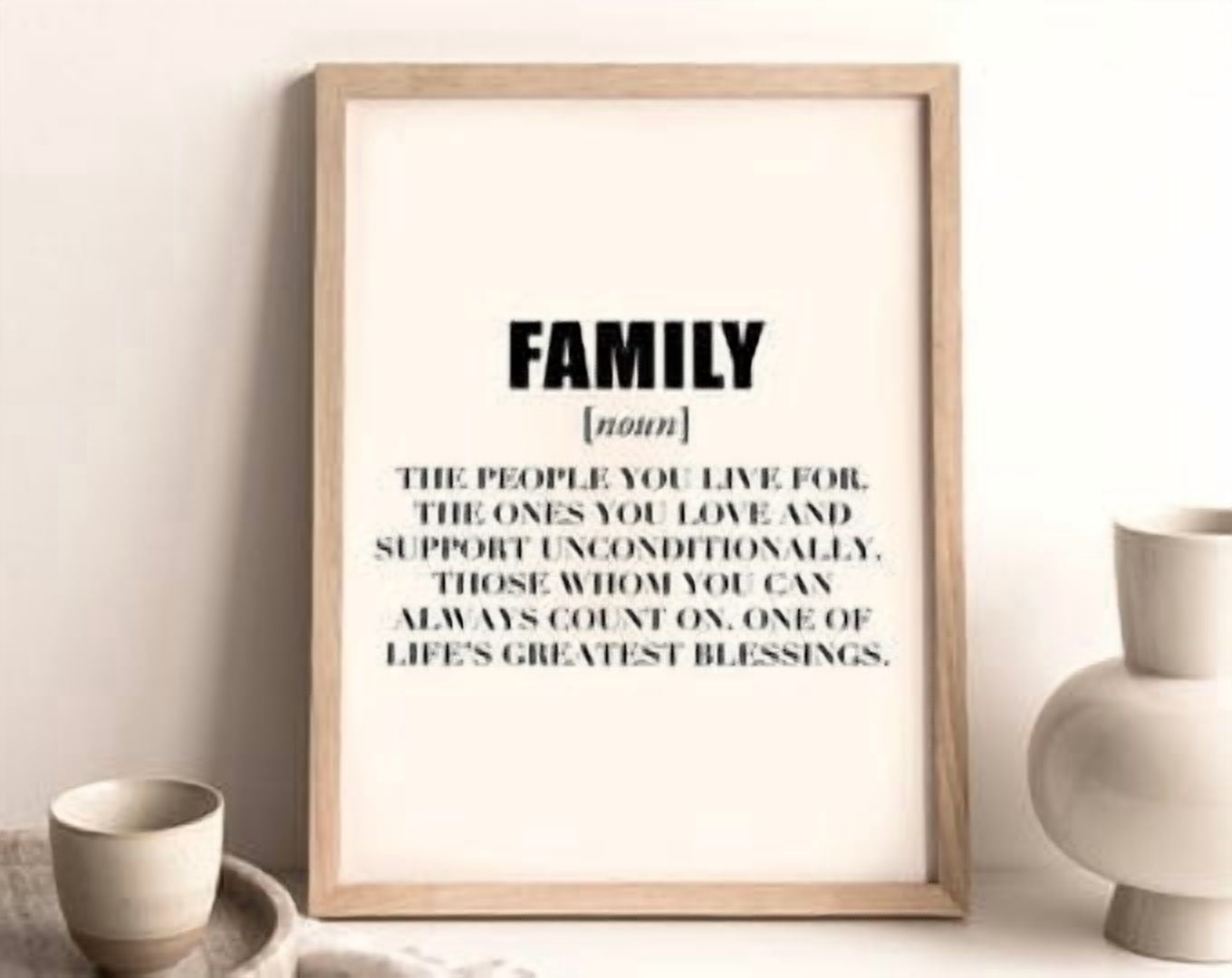 Family Definition Poster Minimalist Home Decor, Poster Only - Walmart.com