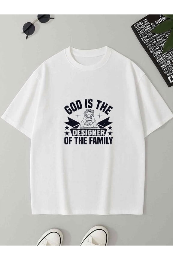Greenink Family Designer Tee men 180G Cotton white Trendy Unisex Shirt Crewneck tshirts Casual Unisex Shirt Printed tshirts Vintage Unisex Shirt Crewneck tshirts Fashio