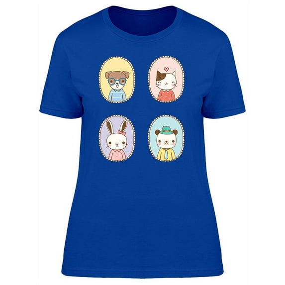 Family Dog Cat Bunny Panda T-Shirt Women -Image by Shutterstock, Female Medium