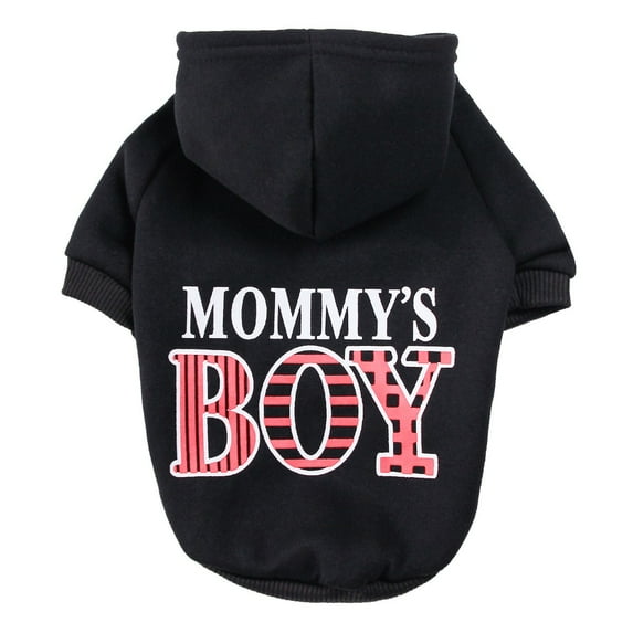 Family Dog Hoodie, Soft Plush Hoodie with Harness Access for Puppy and Owner, Perfect for Twin Looks on Winter Walks and Holiday Cards. Black M