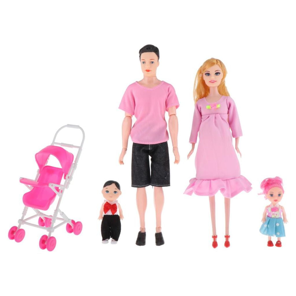 Family Doll Sets Educational Toys for Children Dad for Kids Toy House