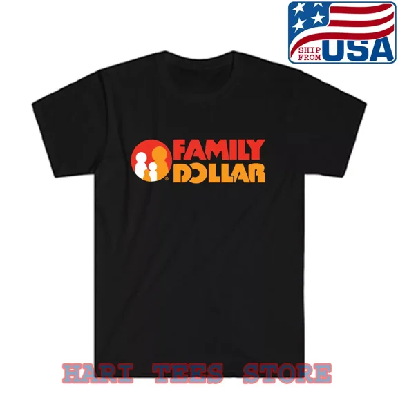 Family Dollar Store New Men's Black T-shirt Size S to 5XL