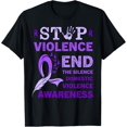 thumbnail image 1 of Family Domestic Violence Awareness Purple Ribbon T-Shirt, 1 of 4