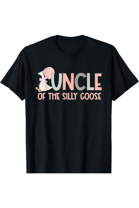 Family Duck 1st Birthday Uncle Of The Silly Goose Birthday T-Shirt