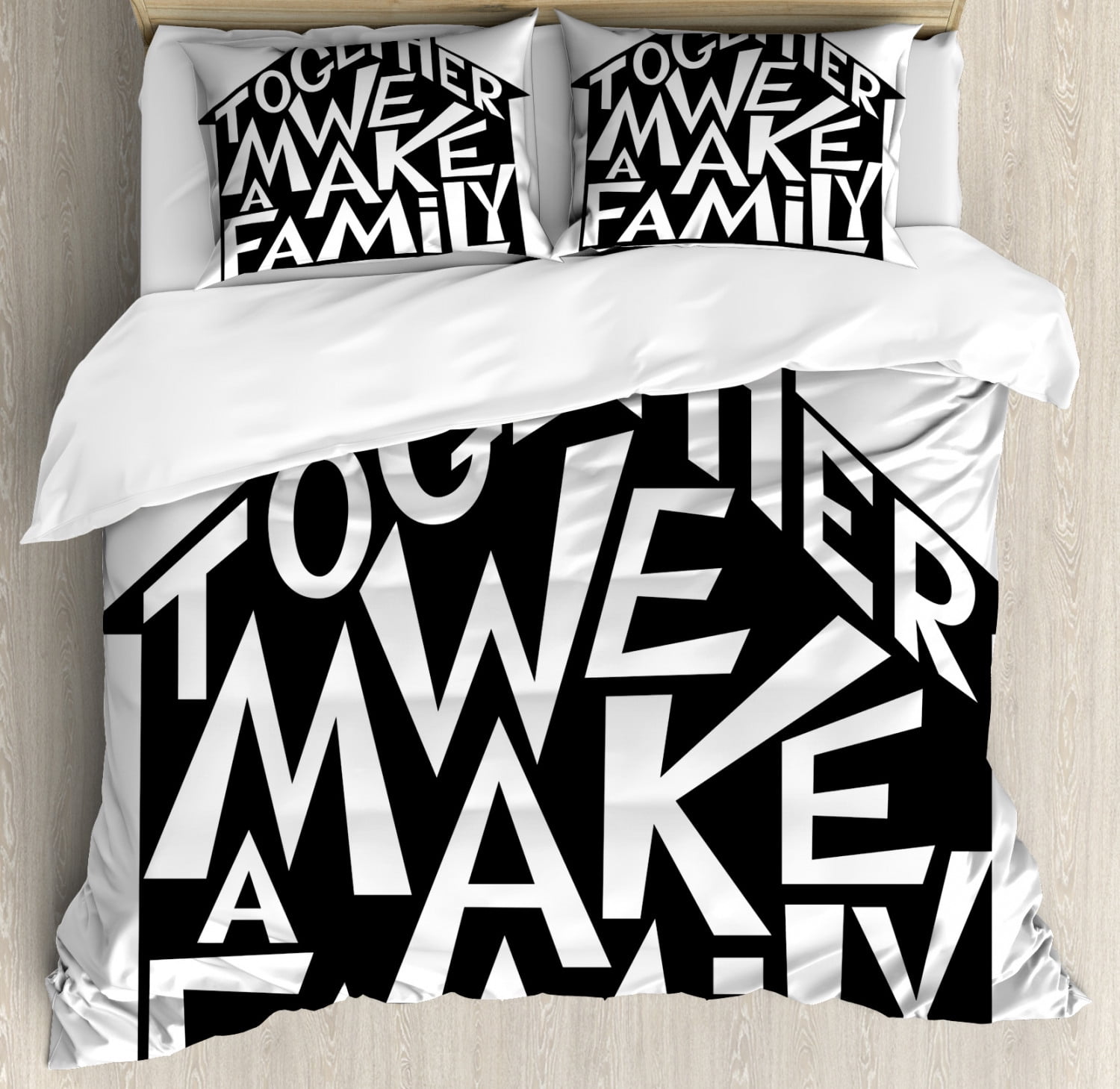 Family Duvet Cover Set King Size, Together We Make a Family Shaped as a ...