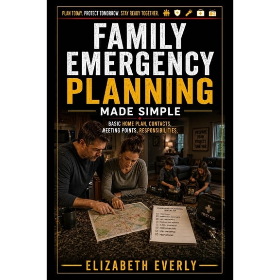 Series A: Beginner Emergency Preparednes Family Emergency Planning Made Simple: Basic home plan, contacts, meeting points, responsibilities., (Paperback)