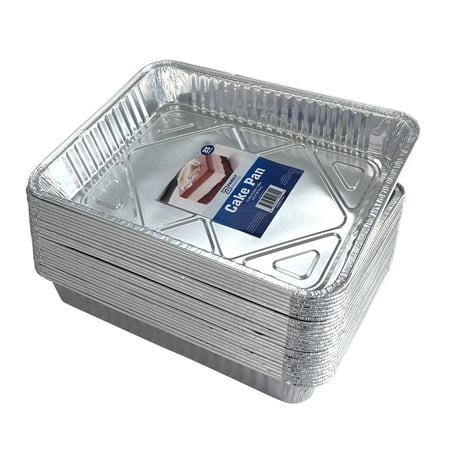 product image of Family Essentials 13"x9" Aluminum Foil Cake Pans, 25 Count