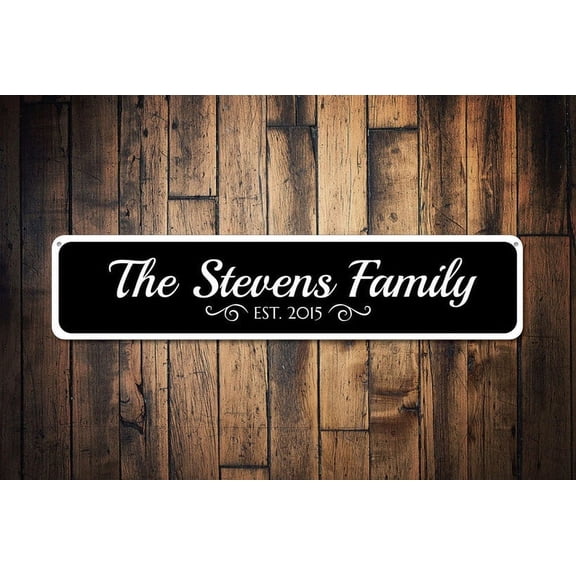Family Est. Date Sign Established Date Last Name Sign Custom Wedding Gift Wedding Decor - Family Decoration - Size: 16 x 4 Inches