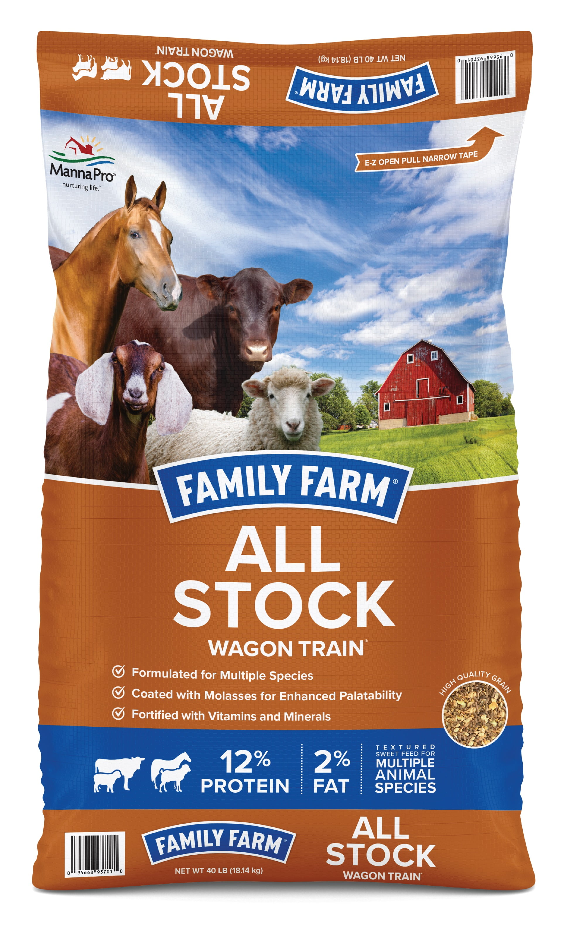 Family Farm Wagon Train Grains All-Purpose Animal Feed, 40 lb 