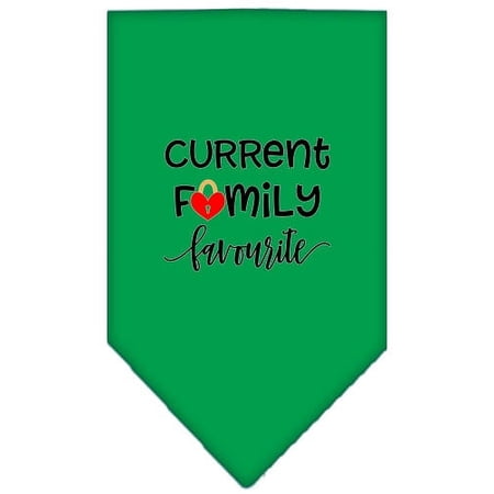 Mirage Pet Family Favorite Screen Print Bandana Emerald Green Small