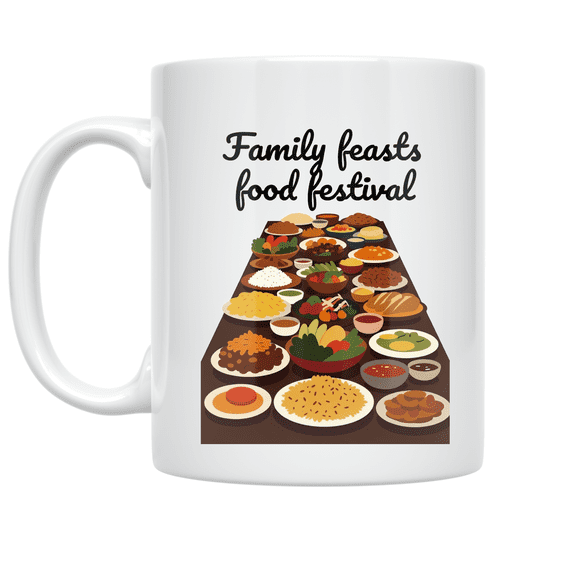 Family Feasts Food Festival - Family Gathering Enthusiast - 11 oz Ceramic Coffee Mug