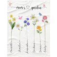 thumbnail image 1 of Family Flower Name Blanket, Personalized Gift for Mom Grandma Dad, Birth Month Garden Fleece Blanket, Family for Daughter Kids 40" x 50", 1 of 6