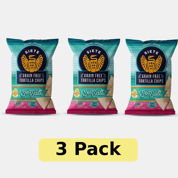 Family Foods Grain Free Tortilla Chips, Sprinkle of Sea Salt, 5 oz (3 Pack)