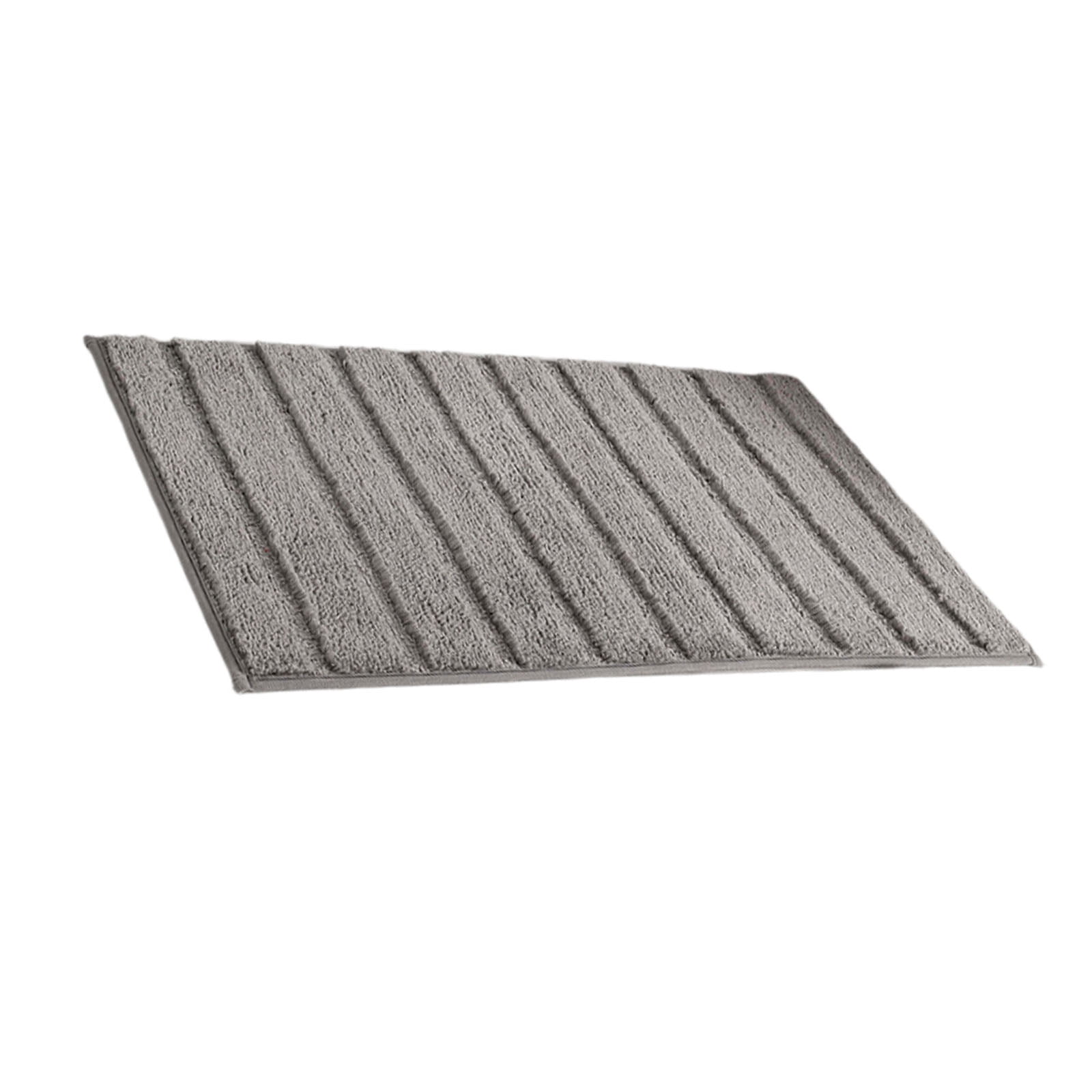 Soft Polyester Rugs Family Friend Striped Bath Rug, NonSlip Safe, High Absorbency, Soft ...