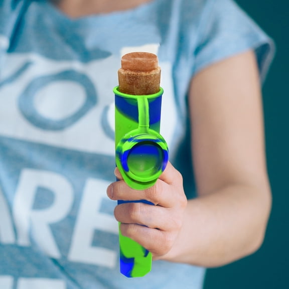Family-Friendly Silicone Popsicle Molds - 6 Pack Handheld Ice Cream Molds with Lids in Mixed Colors