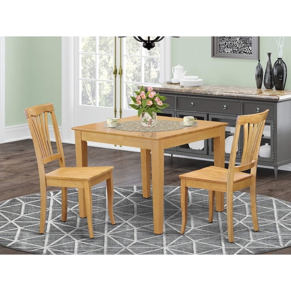Family-Friendly Square Dinette Table Set with Solid Wood Construction and Elegant Design - Includes Table and Dining Room Chairs