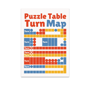 Family Friendly Turn Tracker - Puzzle Table Turn Map - 13x19 Poster Print