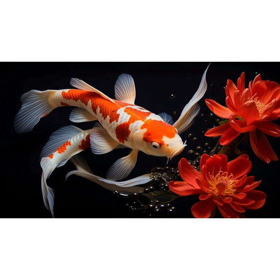 Family Fun 300 Pieces Puzzle Japanese Koi Fish Challenging Educational Toys Home Decor