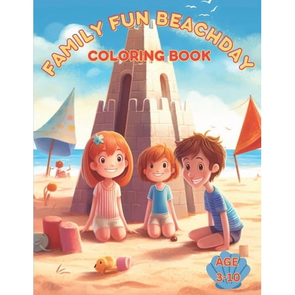 Family Fun Beach Day Coloring Book, (Paperback)