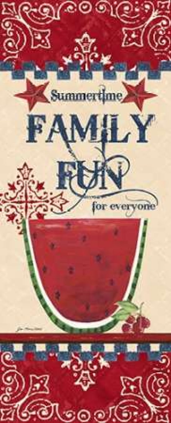Family Fun Canvas Art - Jo Moulton (10 x 20)