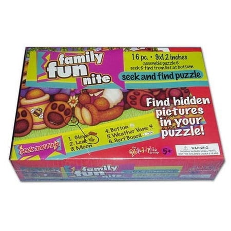 Family Fun Nite Seek and Find Puzzle - Find Hidden Pictures