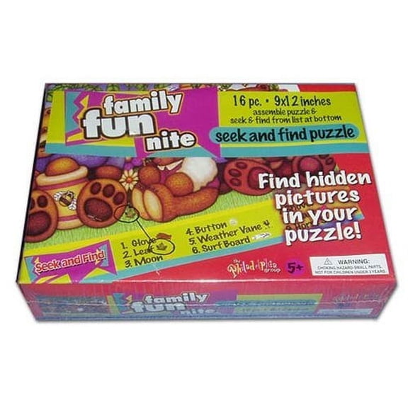 Family Fun Nite Seek and Find Puzzle - Find Hidden Pictures