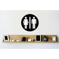 thumbnail image 1 of Family Funny Bathroom Wall Decal Decoration Male and Female Restroom Sign Lasts Years and Easily Removable - Size: 40 In(W) x 40 In(H), 1 of 3