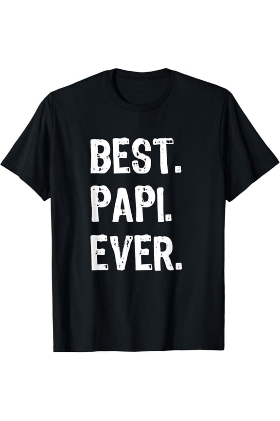 Family Funny Cool Best Papi Ever T-ShirtMen and women, White Black T-shirt, size: Extra large S-563XL