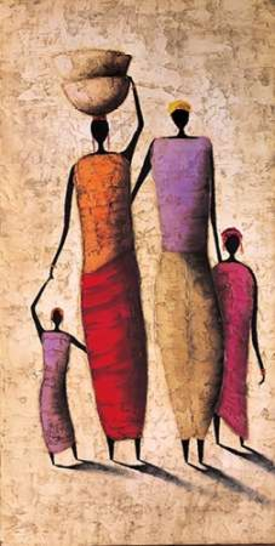 Family Gathering Canvas Art - Michel Rauscher (24 x 48)