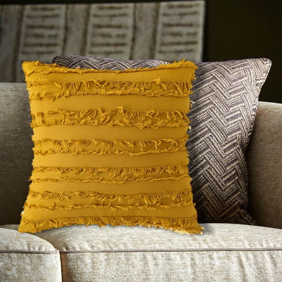 Family Gifts And Linen Pillow Tassel Sofa Cushion Home Decoration Comfortable Breathable Multi-color Optional Living Room Bedroom Sofa Bed Cushion