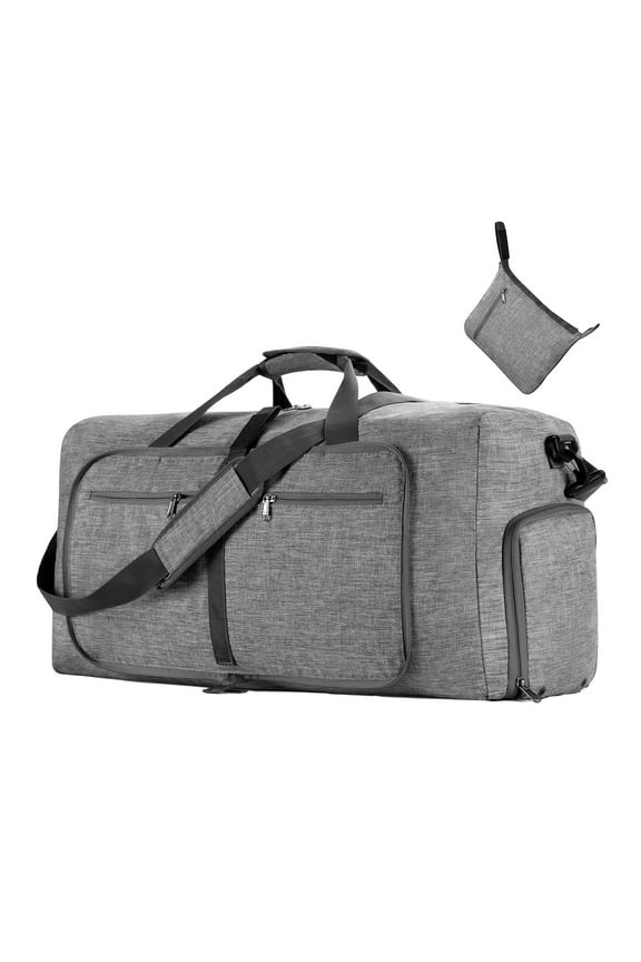 Family Gifts Travel Luggage Bag For Men Foldable Travel Luggage Bag With Shoe Compartment Travel Bag For Men And Women Gray