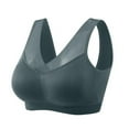 thumbnail image 1 of Family Gifts Women Lady Lace Gathered Bra Plus Size Sports Bra Underwear Yoga Hollow Out Bra Cup Green, L, 1 of 3