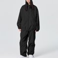thumbnail image 1 of Family Gifts Women Ski Jacket and Pants Set Winter Windproof Single/Double Skateboarding Skiwear Warm And Fashionable Skiwear Clothes Set Black L, 1 of 3