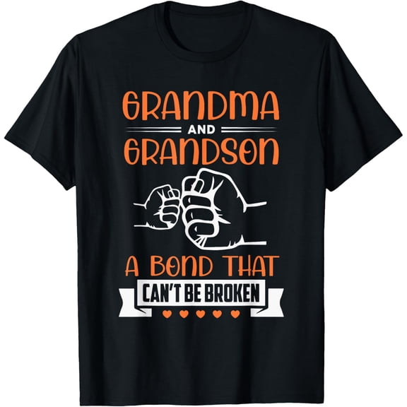 Family Grandma and grandson a bond that can't be broken T-Shirt