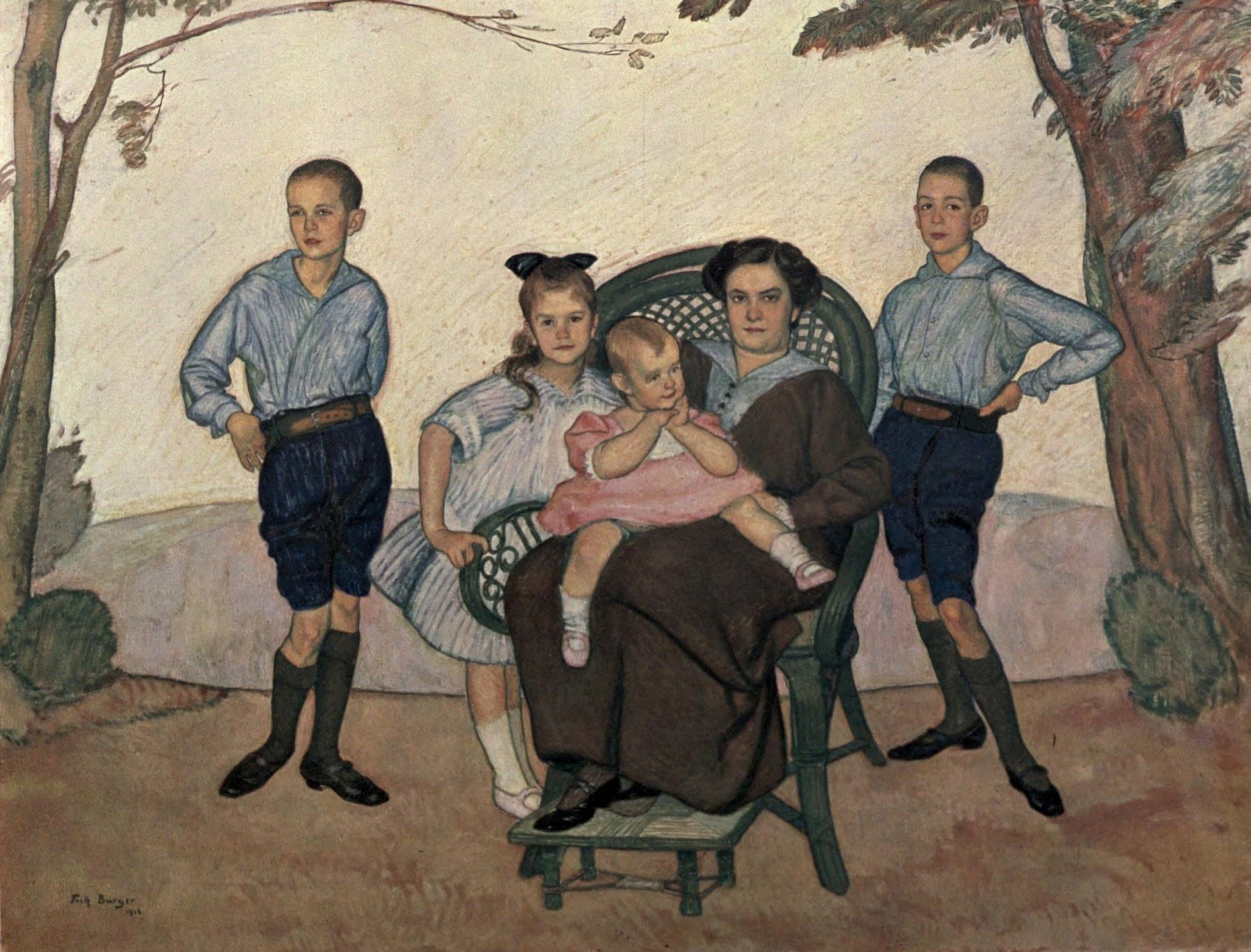 Family Group Canvas Art - Fritz Burger (18 x 24)