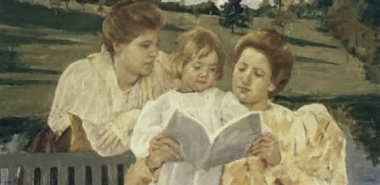 Family Group Reading  1901 Mary Cassatt (1845-1926American)  Oil on canvas  Philadelphia Museum of Art Pennsylvania Canvas Art - Mary Cassatt (18 x 24)