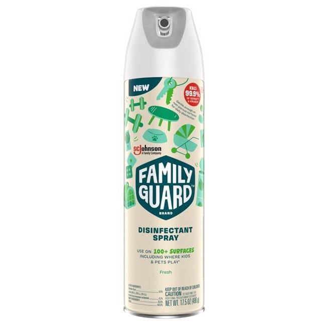 Family Guard  17.5 oz Fresh Scent Disinfectant Spray, Pack of 8