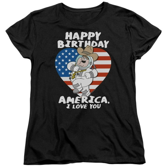 Family Guy American Love S/S Women's T-Shirt Black