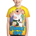 thumbnail image 1 of Family Guy Animated Youth Unisex T-Shirt Crewneck Short Sleeve Double-Sided Print Tee Shirts Top For Boys Girls Kid Teen X-Small, 1 of 6