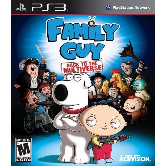 Restored Family Guy: Back to the Multiverse PlayStation 3 Shooter Game, Physical, Multiplayer, Adventure, Third-Person, Shooter, Action