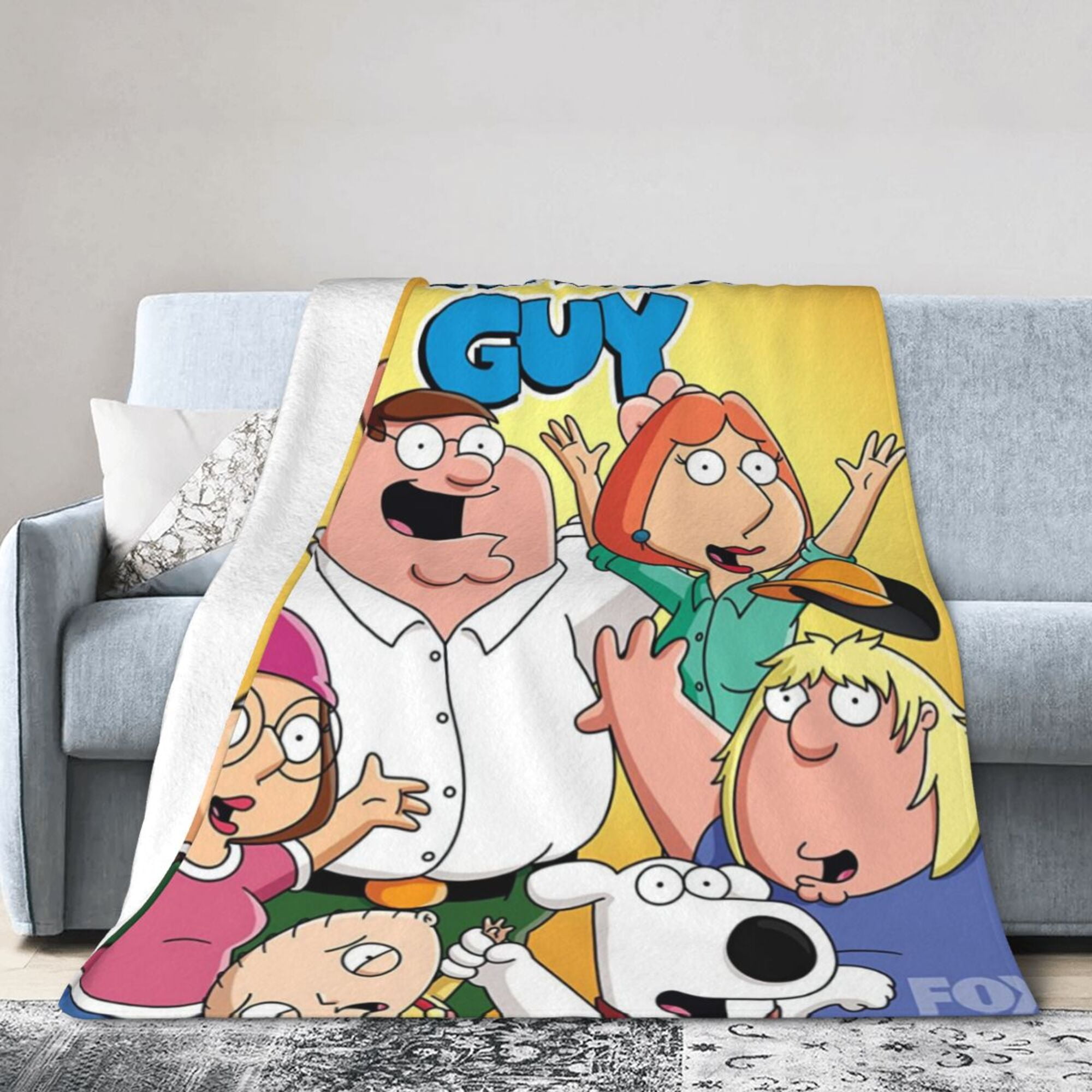 Family Guy Blanket, Funny Cartoon Family Guy Throw Blanket, Sfot